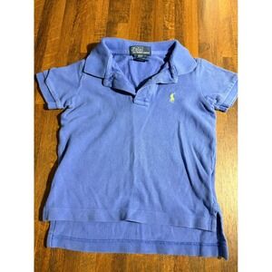 Polo Ralph Lauren Boys Blue Short Sleeve Pique Polo Shirt Lime Green 2T